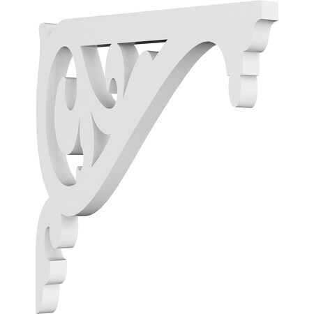 Ekena Millwork Carrillo Architectural Grade PVC Bracket, 5/8"W X 8"D X 8"H BKTP01X08X08CI